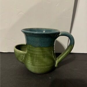 Handcrafted Coffee Tea Mug Blue Stoneware